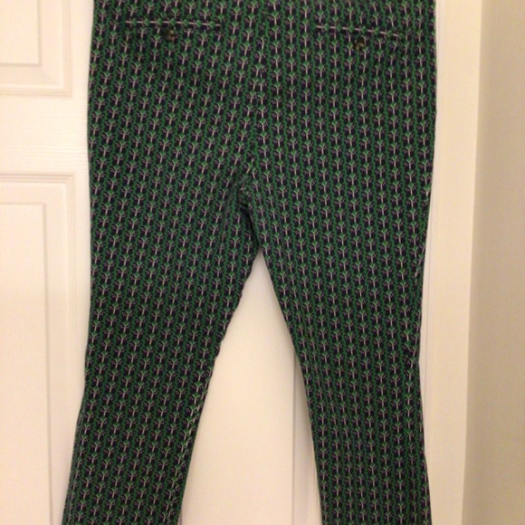 Anthropologie Essentials Green Butterfly Pants Size 14 - Picture 3 of 6